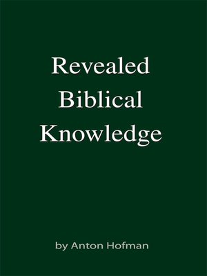 cover image of Revealed Biblical Knowledge